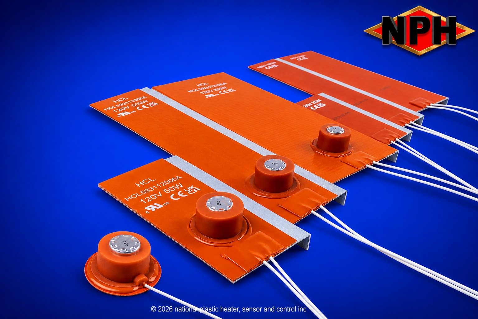 Silicone Rubber Enclosure Heaters with Thermostat